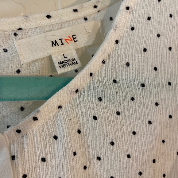 White blouse with black polka dots - Picture 2 of 5